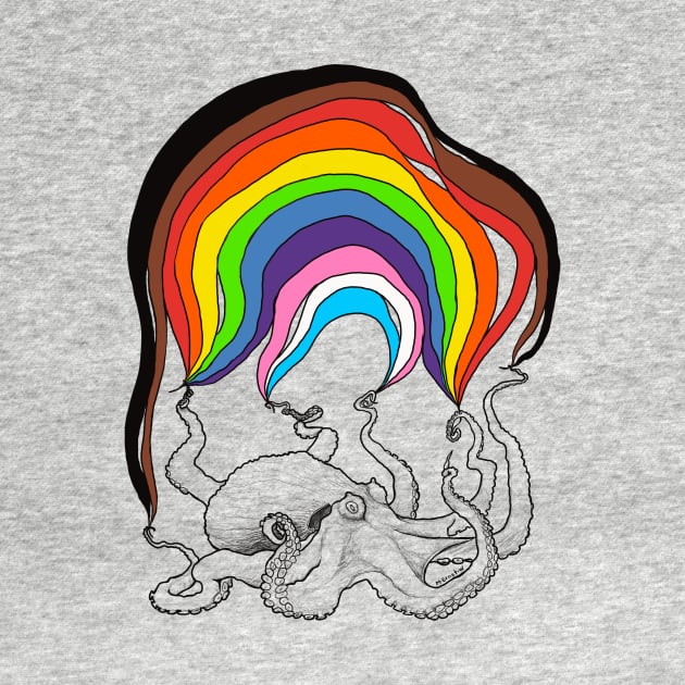 Octopus with Rainbow by mernstw